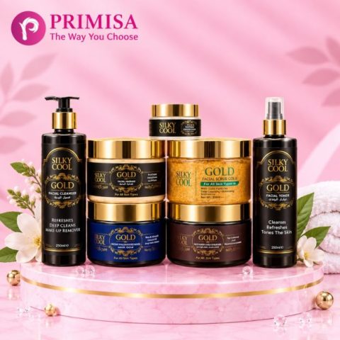 SILKY COOL Gold Facial Full Kit – 7 Product